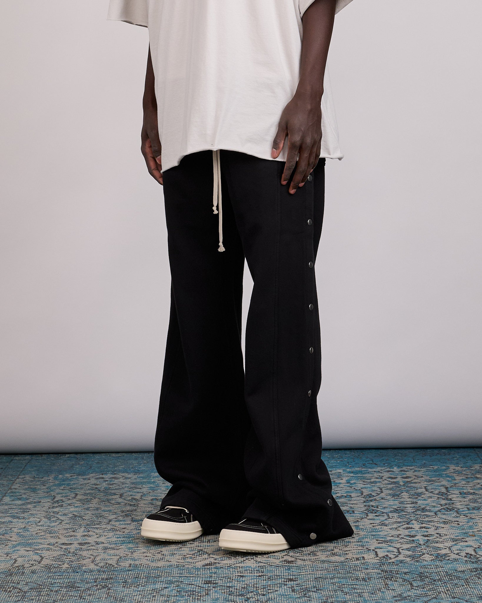 Rick Owens DRKSHDW Wide Pusher Pant Felpa Black – LESS 17