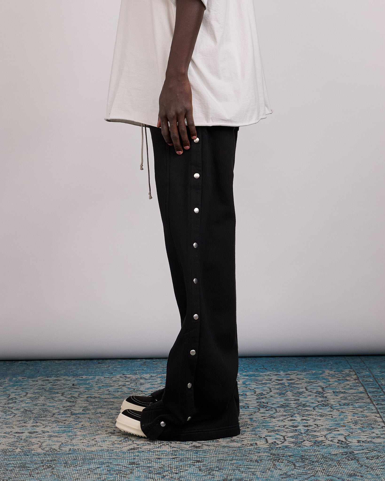 Rick Owens DRKSHDW Wide Pusher Pant Felpa Black – LESS 17