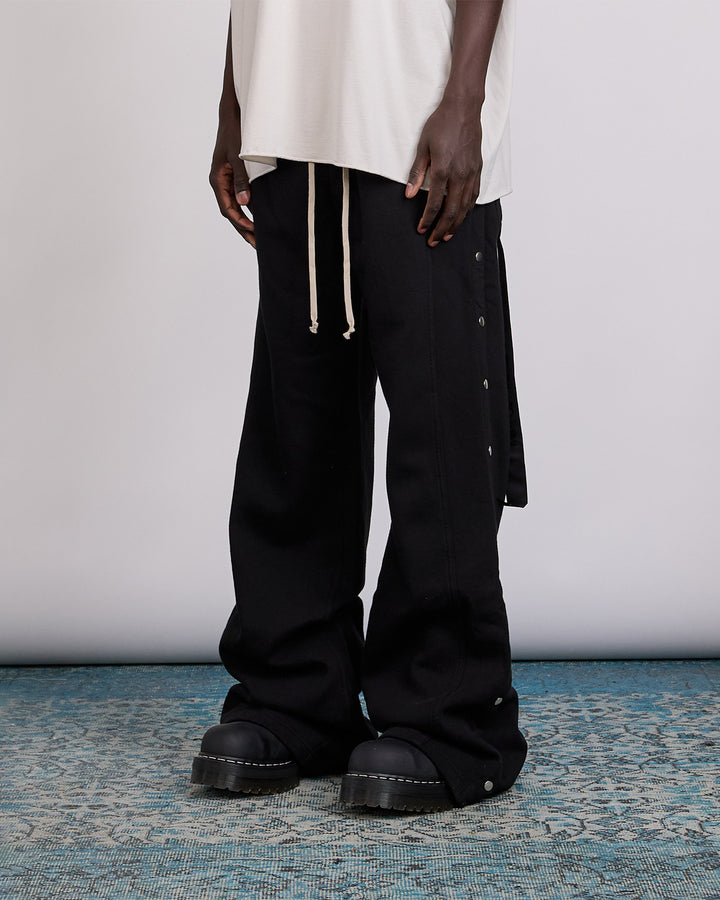 Rick Owens DRKSHDW Wide Pusher Pant Felpa Fleece Black