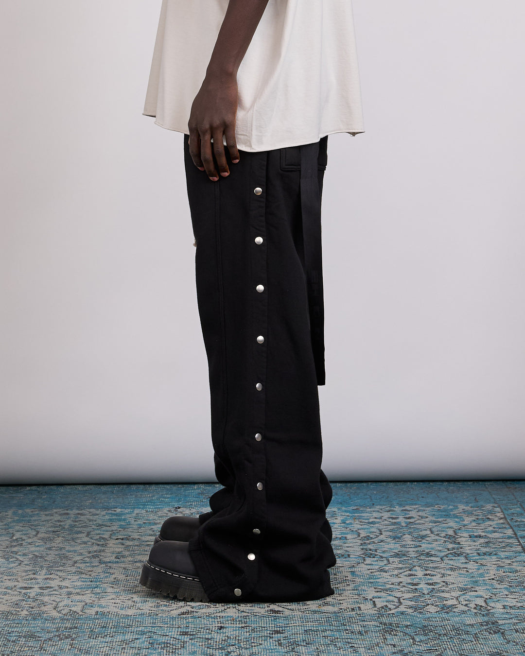 Rick Owens DRKSHDW Wide Pusher Pant Felpa Fleece Black