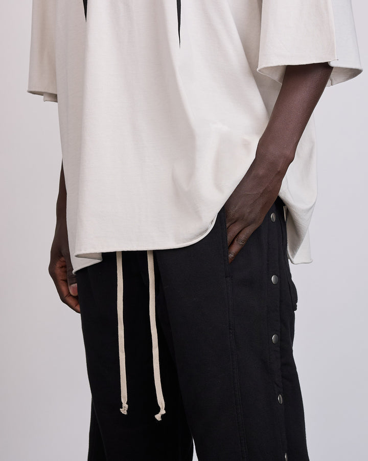 Rick Owens DRKSHDW Wide Pusher Pant Felpa Fleece Black