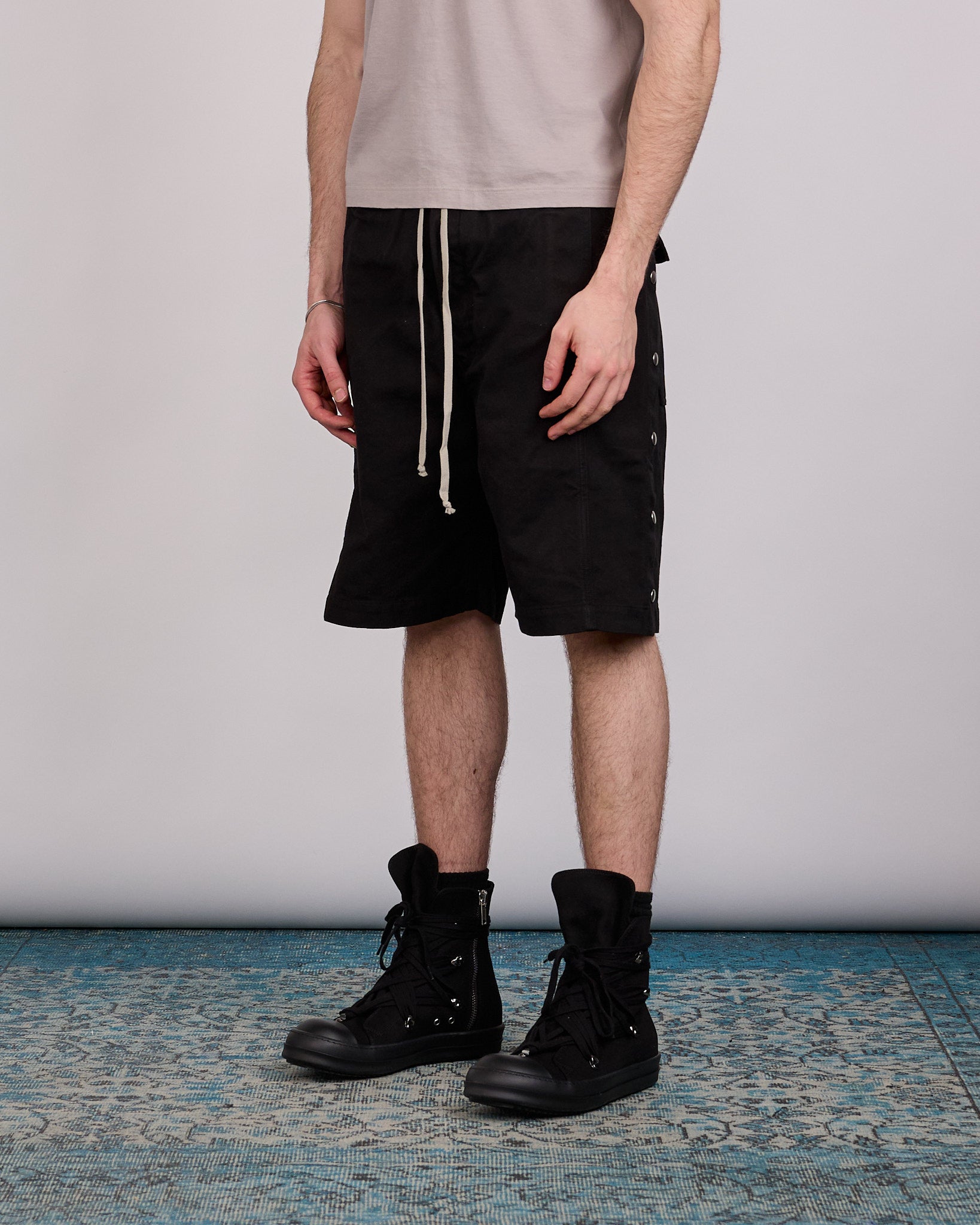 Rick Owens DRKSHDW Wide Pusher Short Canvas Black – LESS 17