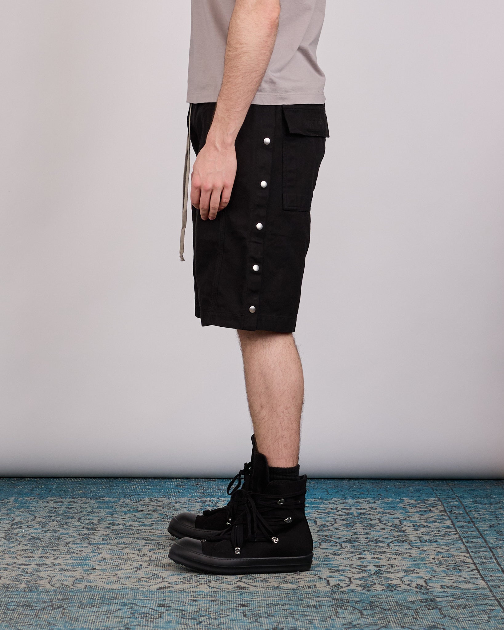 Rick Owens DRKSHDW Wide Pusher Short Canvas Black – LESS 17