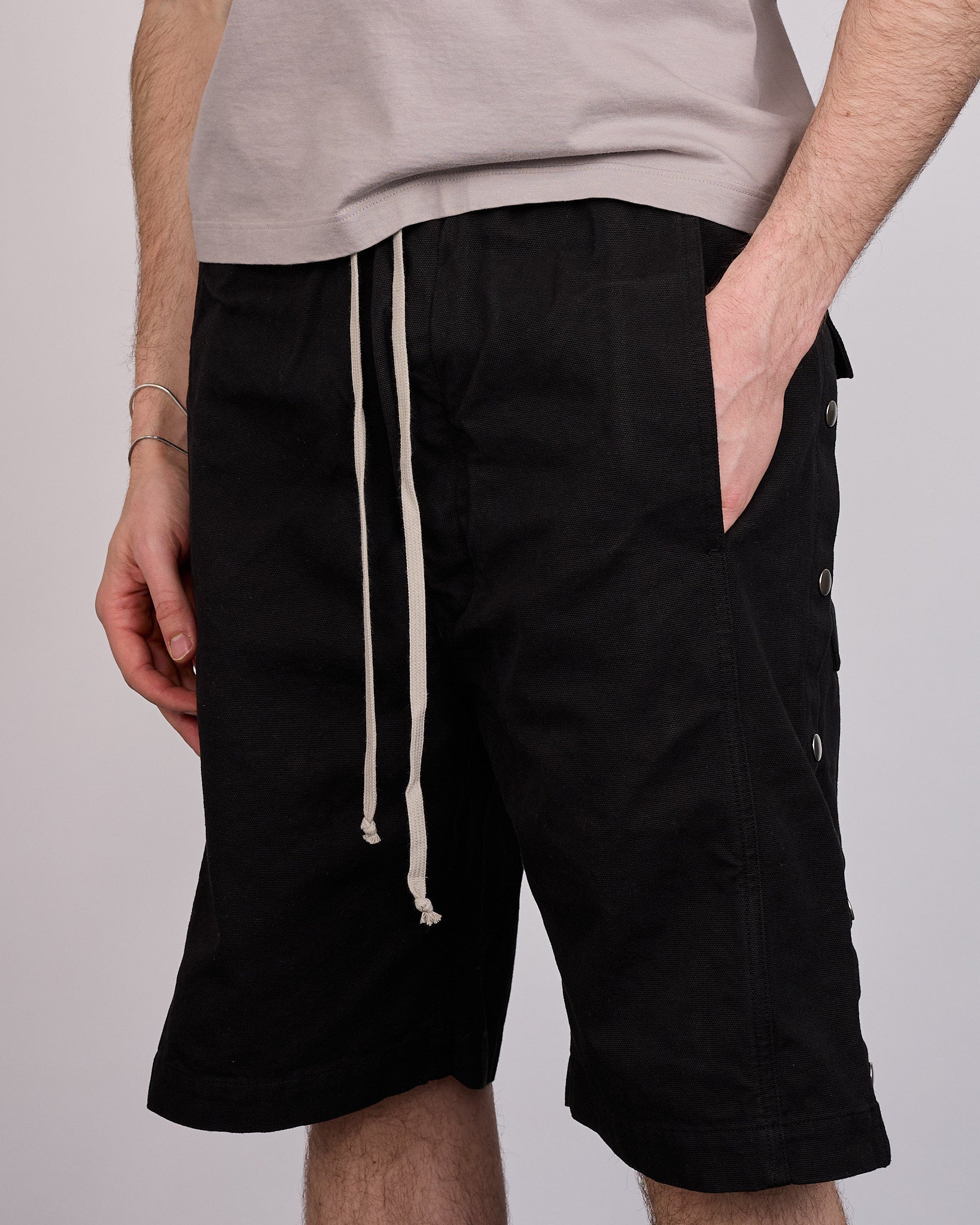 Rick Owens DRKSHDW Wide Pusher Short Canvas Black – LESS 17