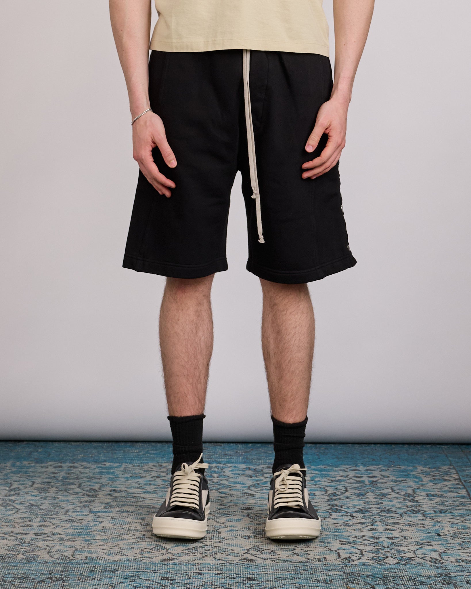 Rick Owens DRKSHDW Wide Pusher Short Felpa Black – LESS 17