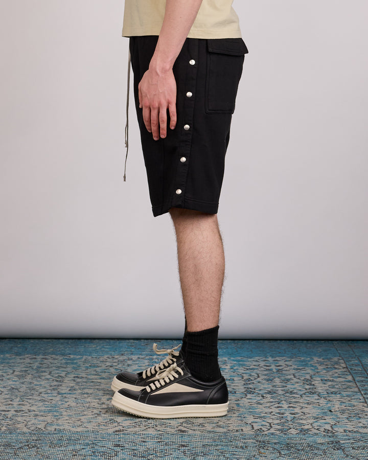 Rick Owens DRKSHDW Wide Pusher Short Felpa Black