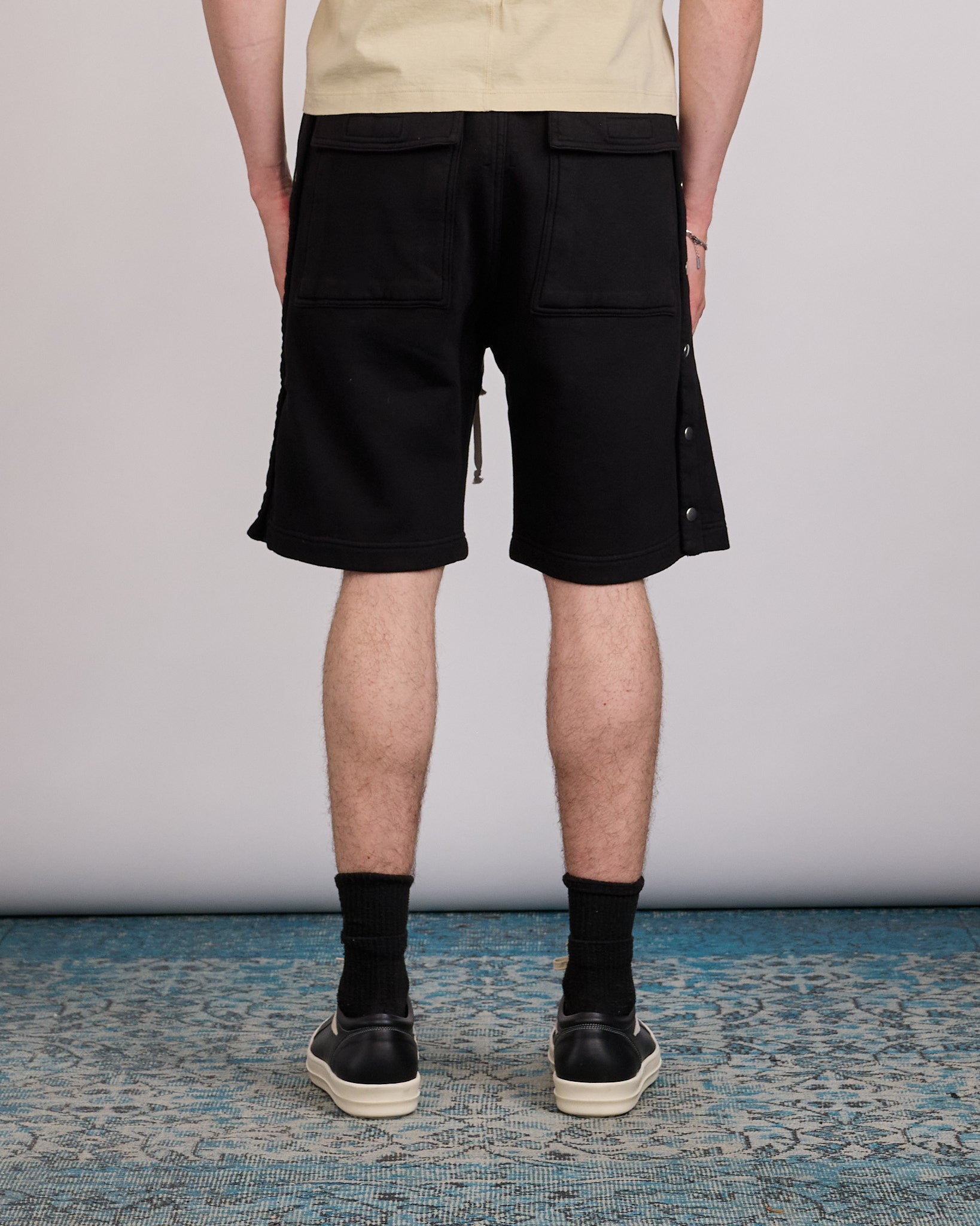 Rick Owens DRKSHDW Wide Pusher Short Felpa Black – LESS 17