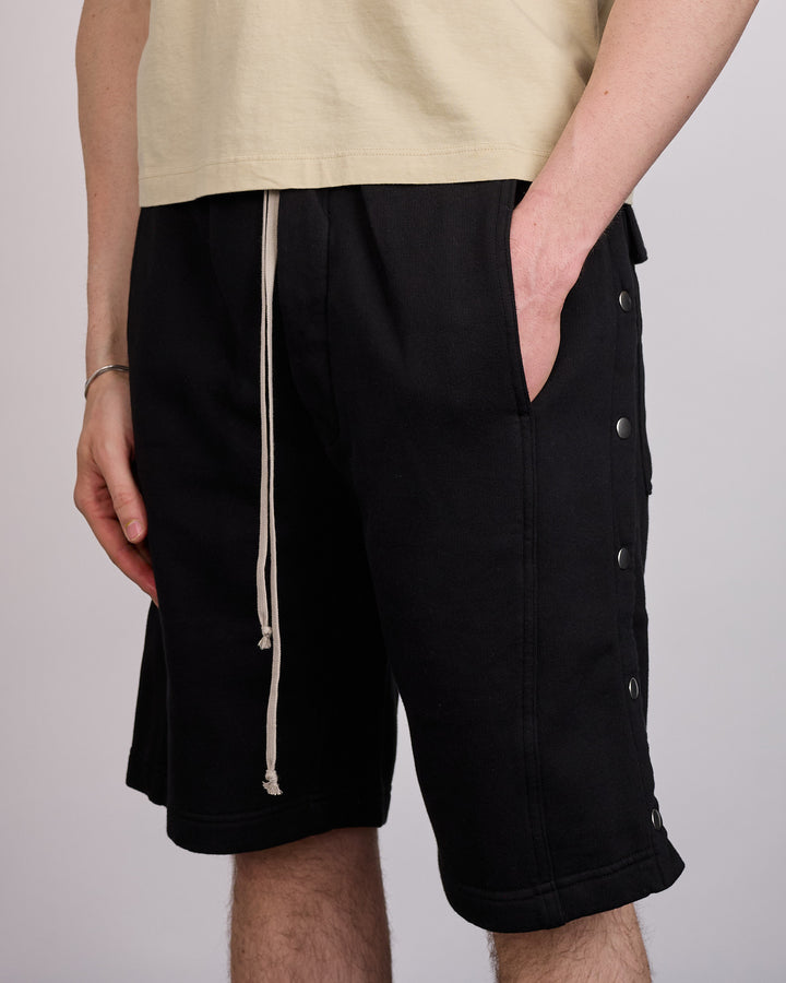 Rick Owens DRKSHDW Wide Pusher Short Felpa Black