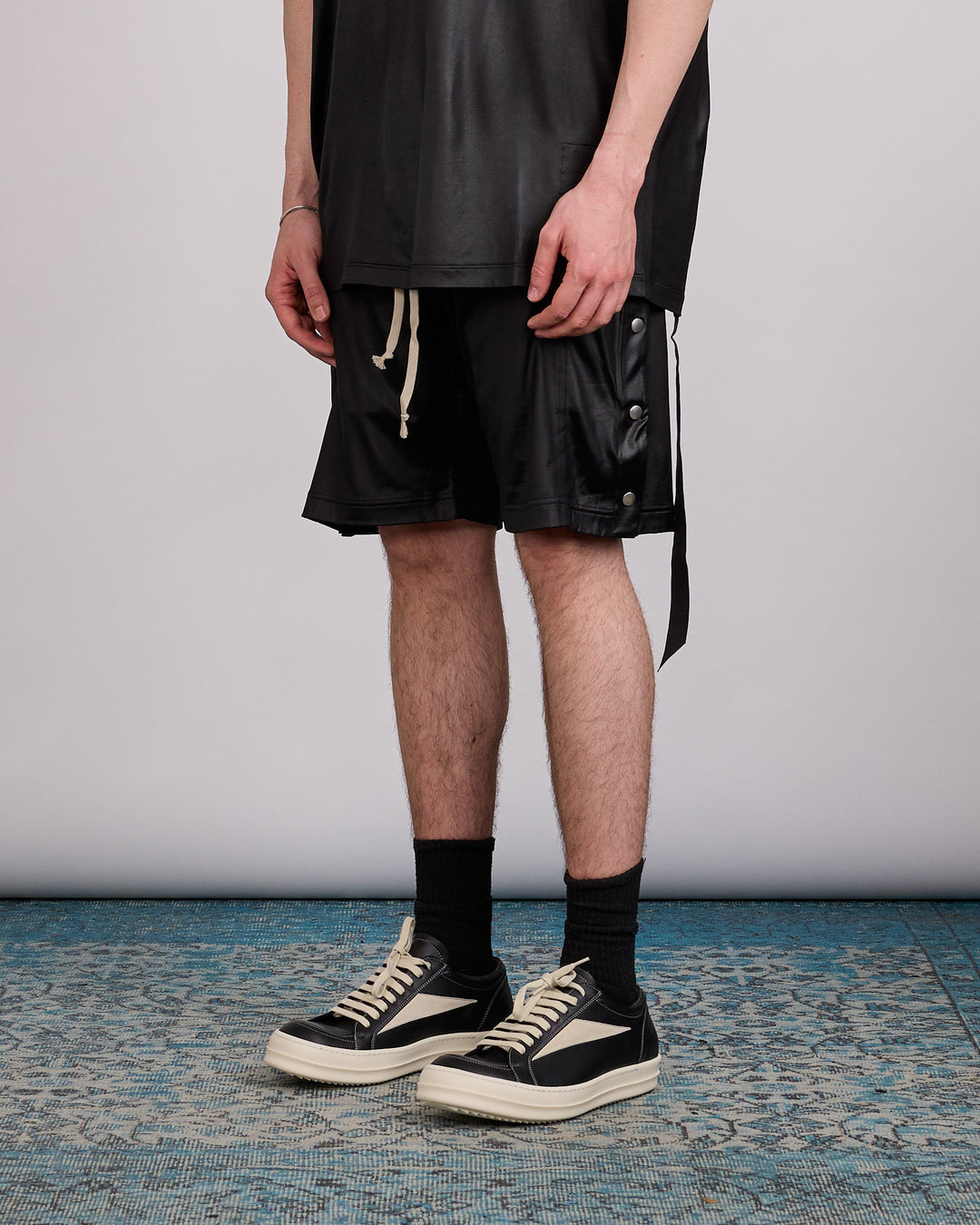 Rick Owens DRKSHDW Wide Pusher Short JL Black