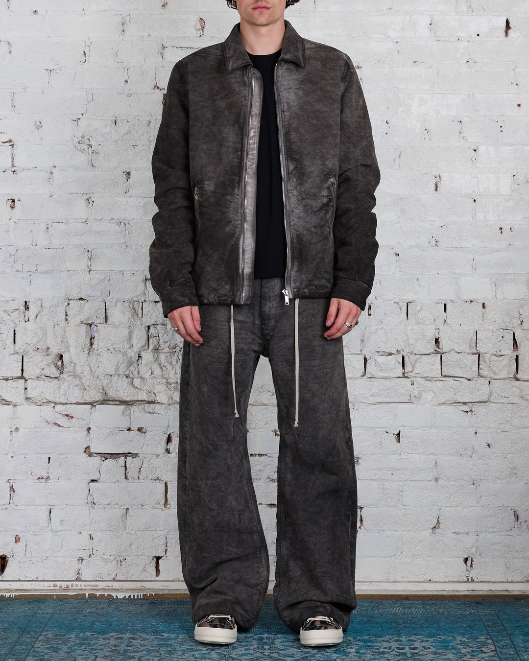 Rick Owens DRKSHDW Zipfront Jacket Cotton Moleskin Dust