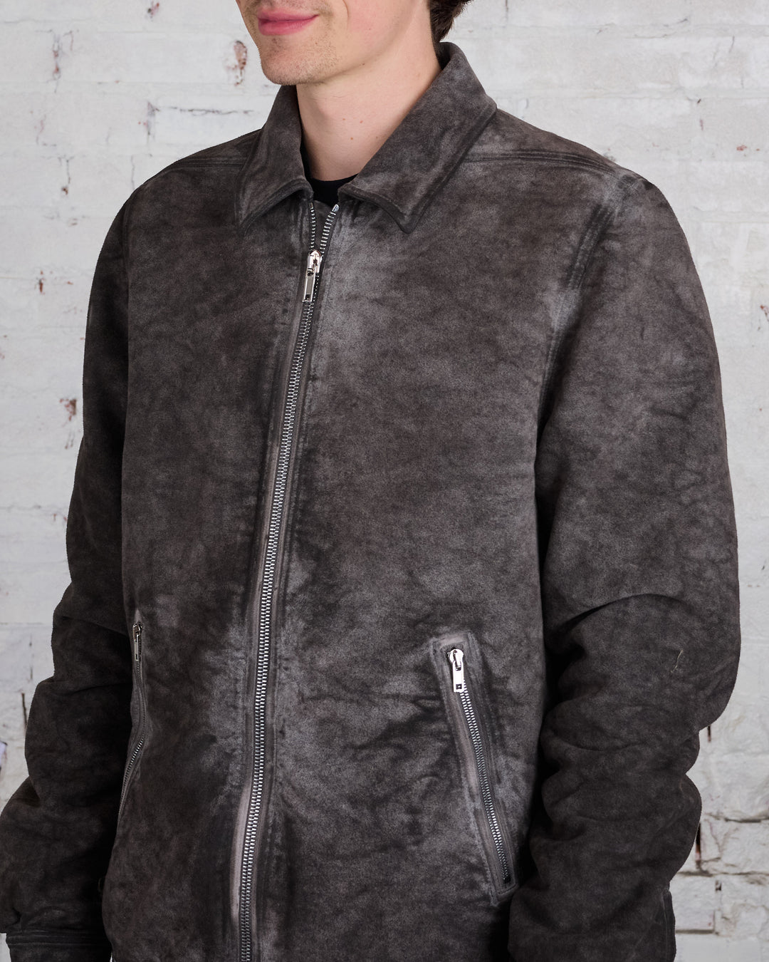 Rick Owens DRKSHDW Zipfront Jacket Cotton Moleskin Dust