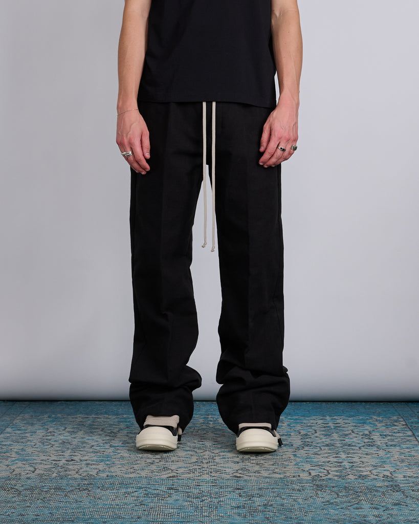 Rick Owens Dietrich Drawstring Pant Brushed Heavy Twill Black