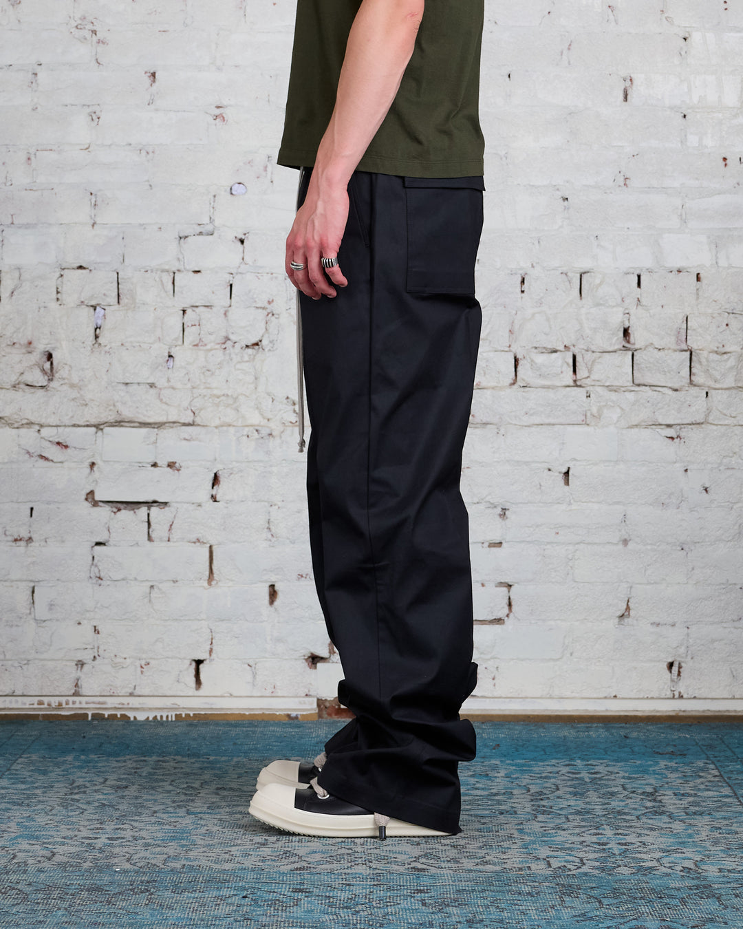 Rick Owens Dietrich Drawstring Pant TE Black