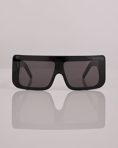 小物 Rick Owens Documenta Sunglasses Rick Owens Documenta Temple Sunglass Black Black – LESS 17