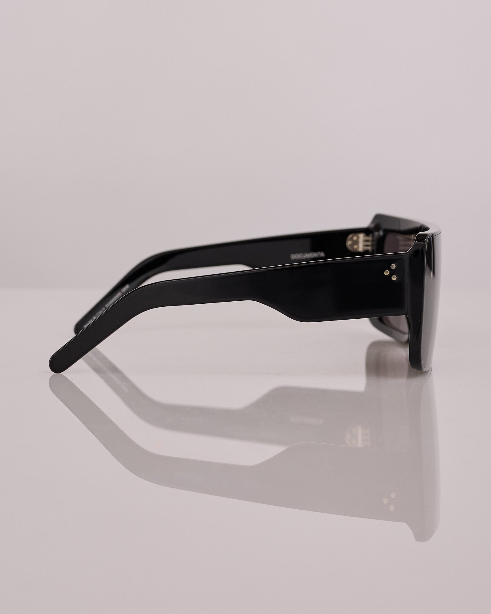 Rick Owens Documenta Temple Sunglass Black Black – LESS 17
