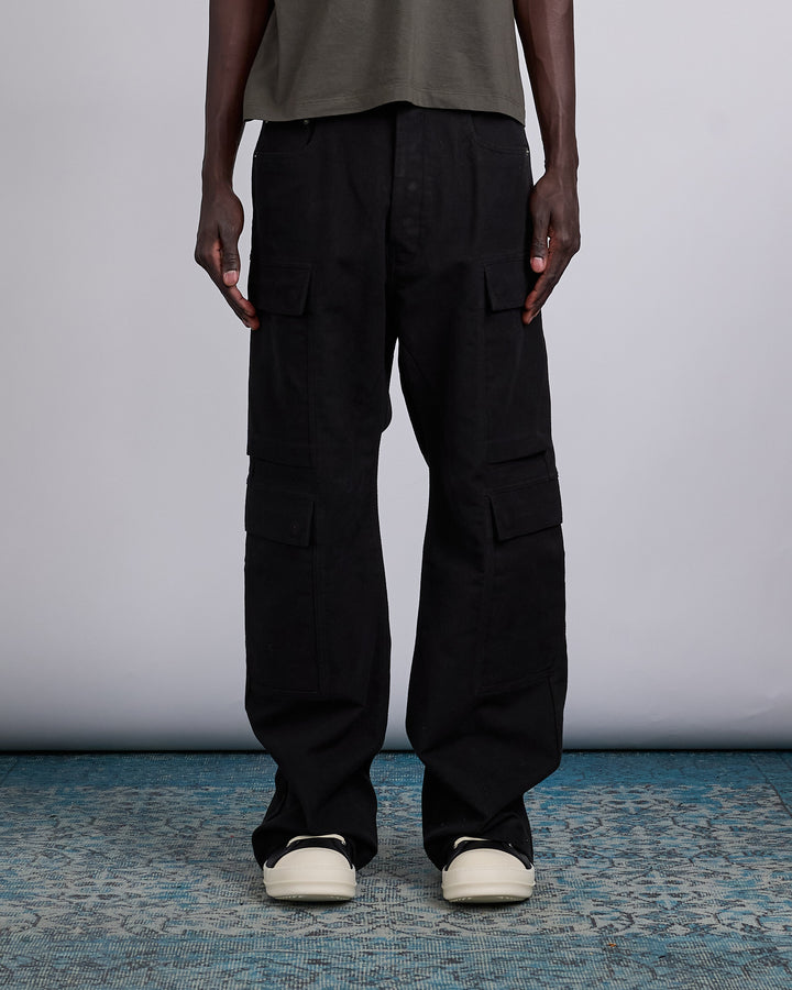 Rick Owens Double Cargo Pant Brushed Heavy Twill Black