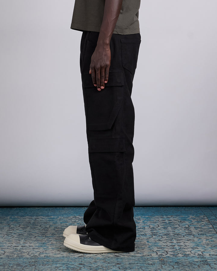 Rick Owens Double Cargo Pant Brushed Heavy Twill Black