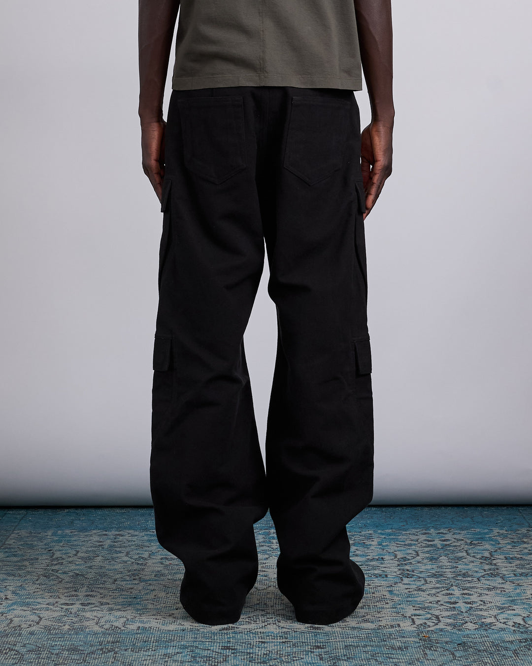 Rick Owens Double Cargo Pant Brushed Heavy Twill Black