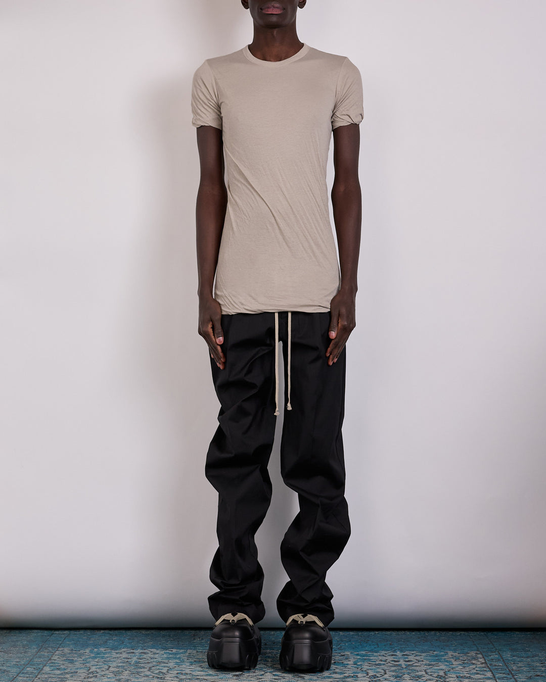 Rick Owens Double T-Shirt UC Unstable Cotton Pearl