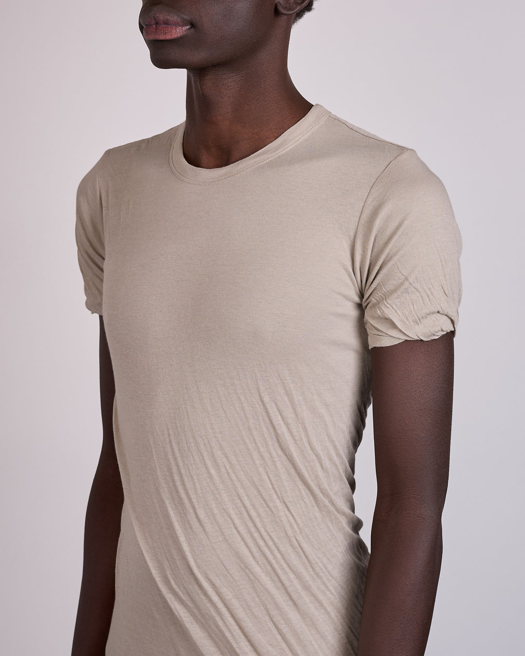 Rick Owens Double T-Shirt UC Unstable Cotton Pearl