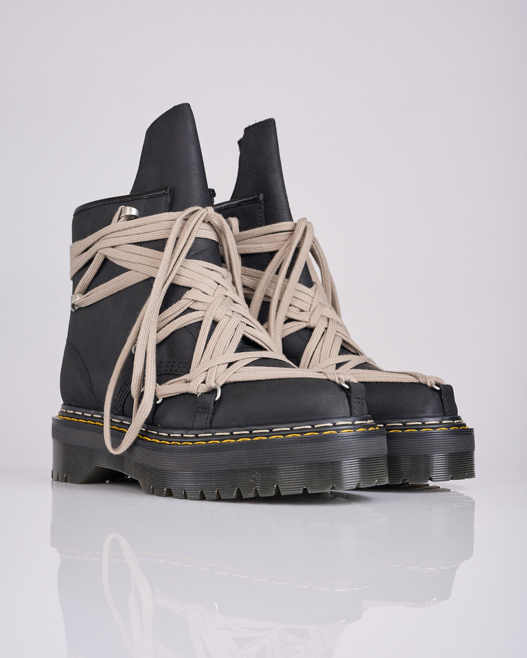 Rick Owens Dr Martens 1460 Quad Sole Megalace Boot Black