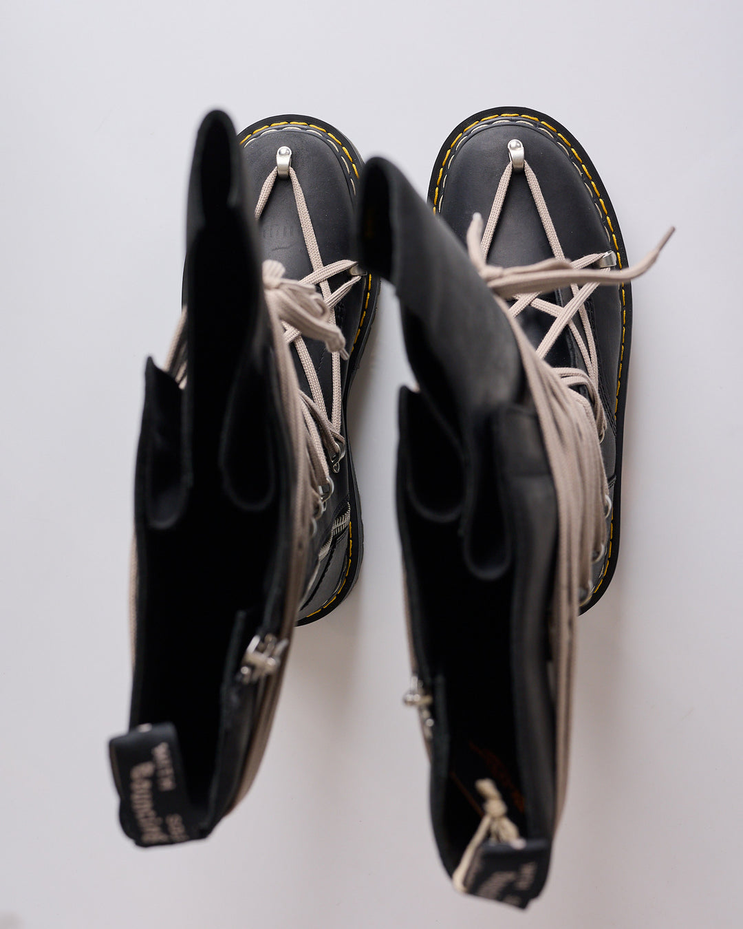 Rick Owens Dr Martens 1B60 Quad Sole Pentalace Boot Black