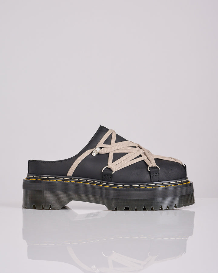 Rick Owens Dr Martens Quad Sole Megalace Mule Black