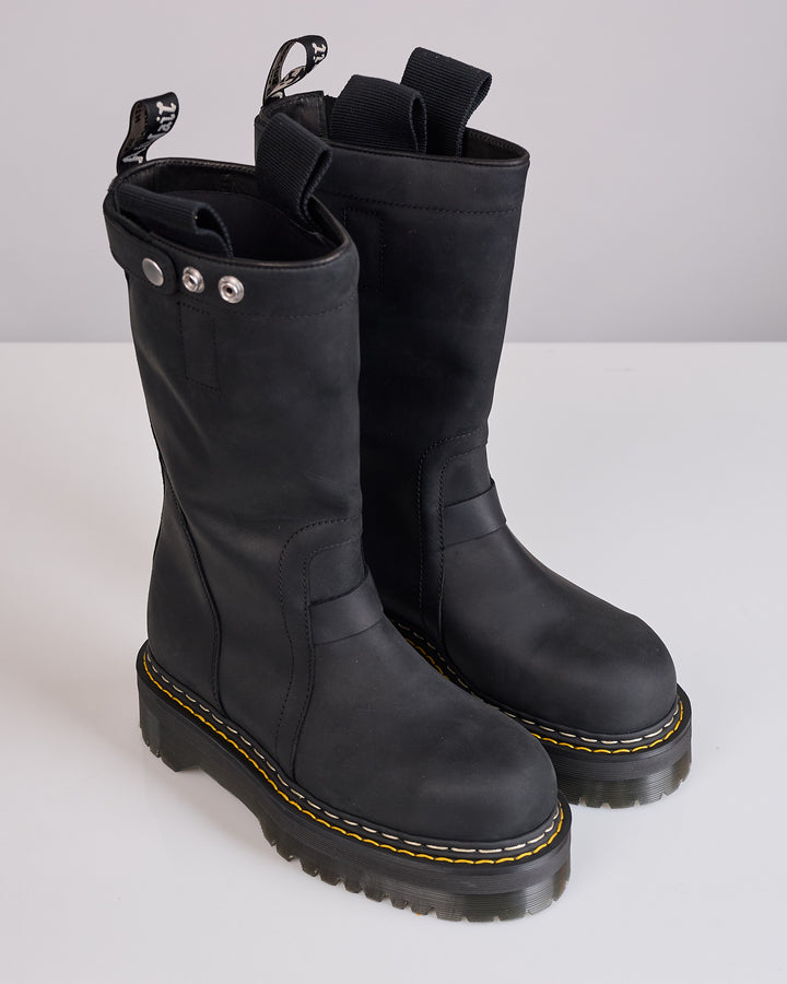 Rick Owens Dr Martens Quad Sole Pull On Steel Toe Boot Black