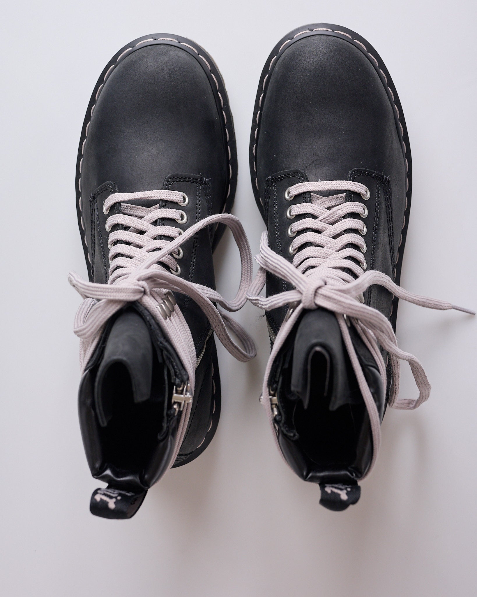 Rick Owens Dr Martens Quad Sole Steel Toe Boot Black – LESS 17