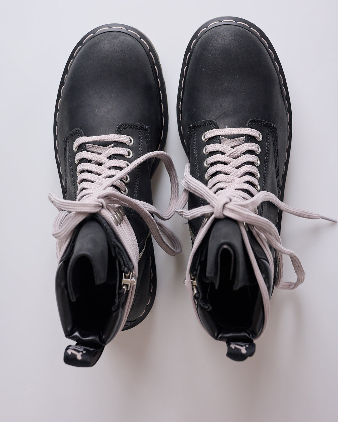 Rick Owens Dr Martens Quad Sole Steel Toe Boot Black