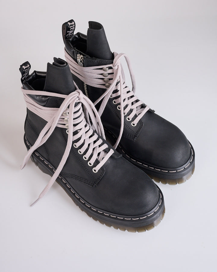 Rick Owens Dr Martens Quad Sole Steel Toe Boot Black