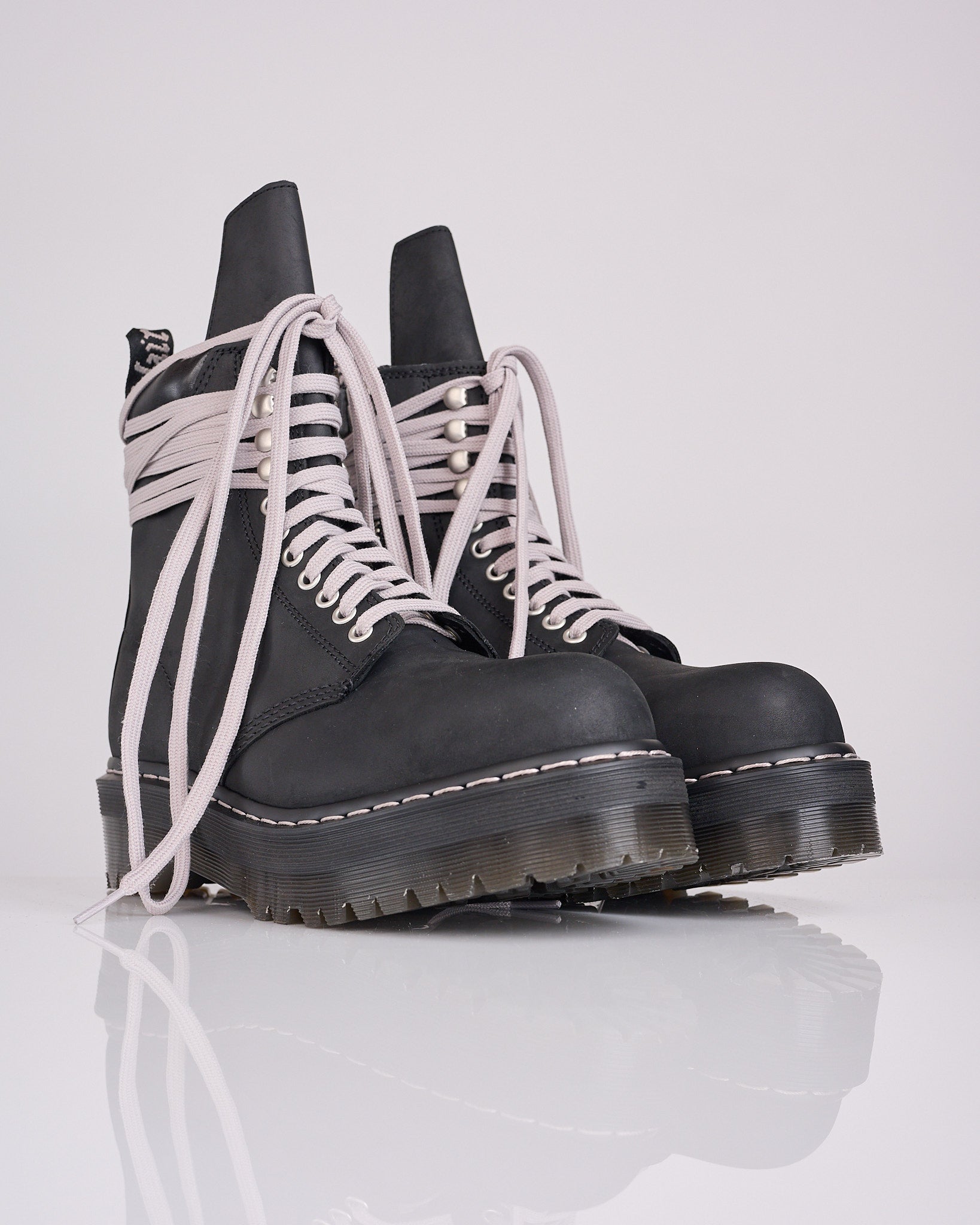 Rick Owens Dr Martens Quad Sole Steel Toe Boot Black – LESS 17