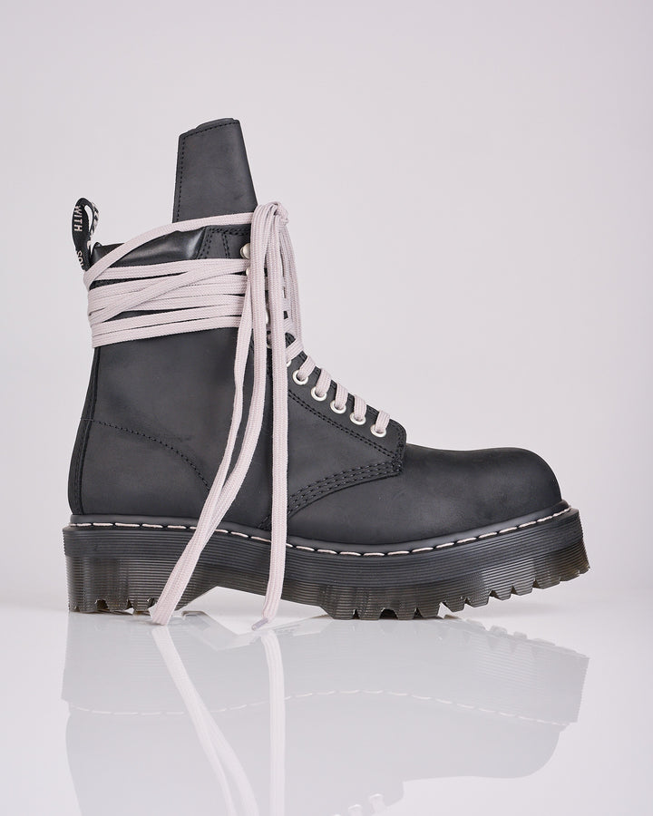 Rick Owens Dr Martens Quad Sole Steel Toe Boot Black