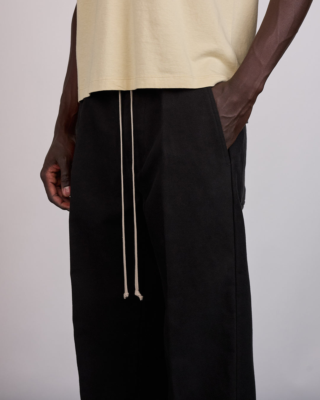 Rick Owens Drawstring Dietrich Pant Brushed Twill Black