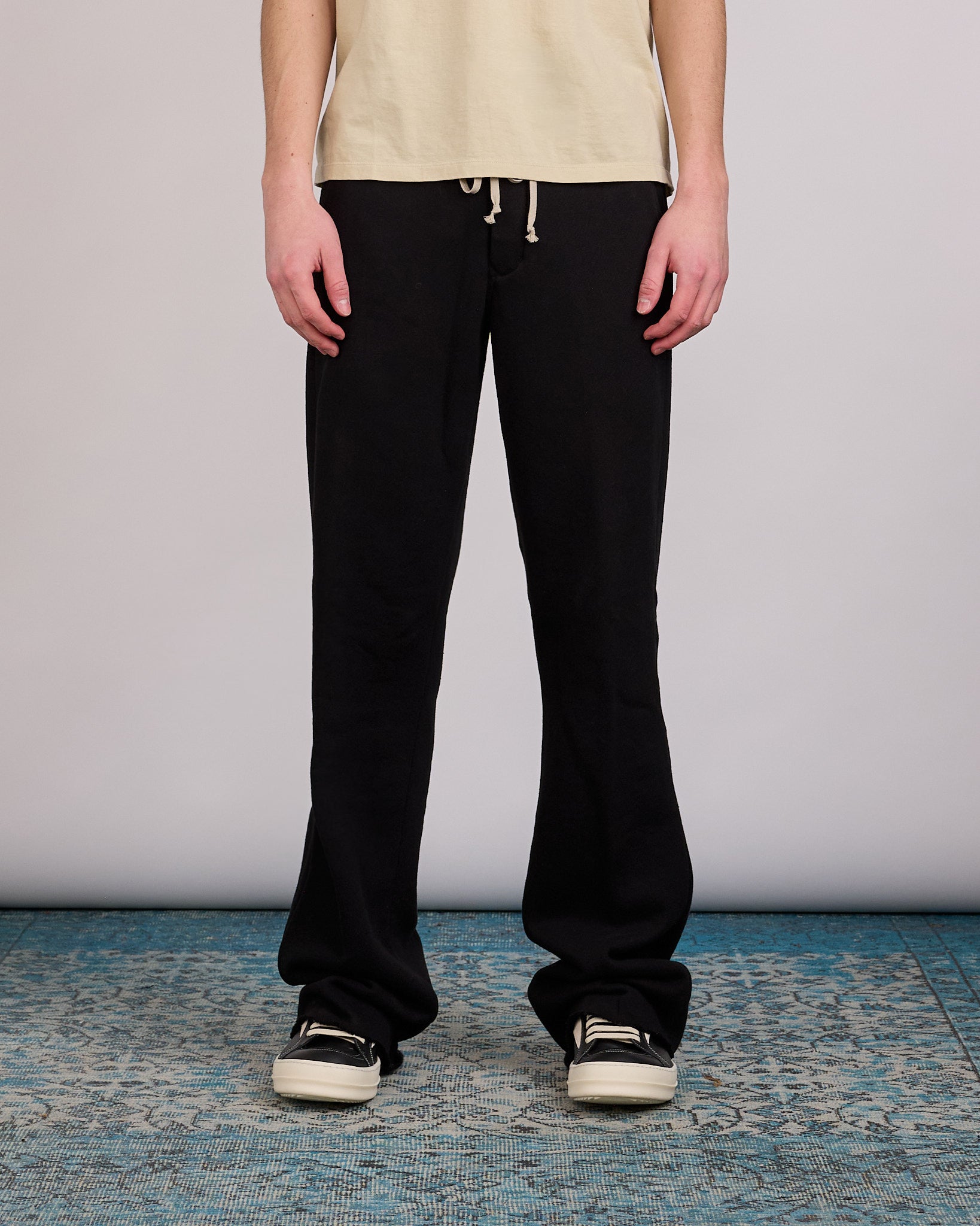 パンツ Rick Owens DIETRICH DRAWSTRING Rick Owens Drawstring Dietrich Pant Nep Terry Jersey Black – LESS 17