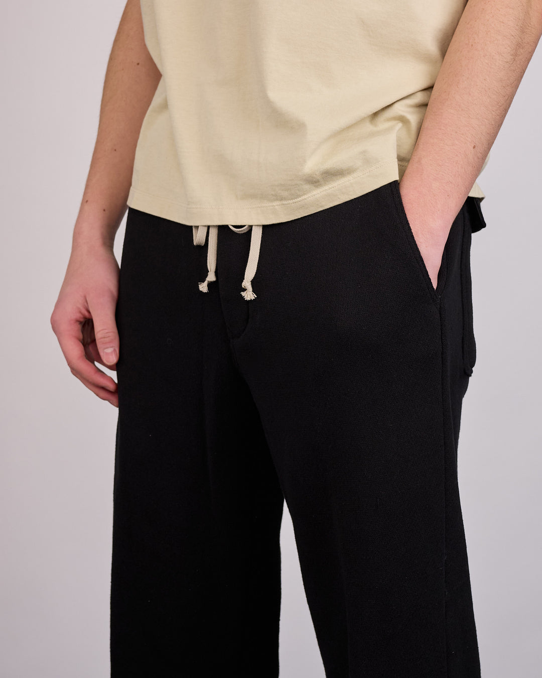 Rick Owens Drawstring Dietrich Pant Nep Terry Jersey Black