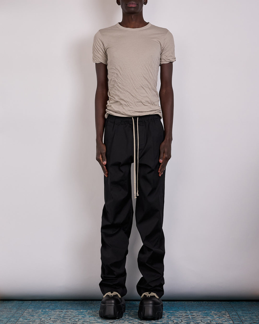 Rick Owens Drawstring Dietrich Pant TE Stretch Poplin Black