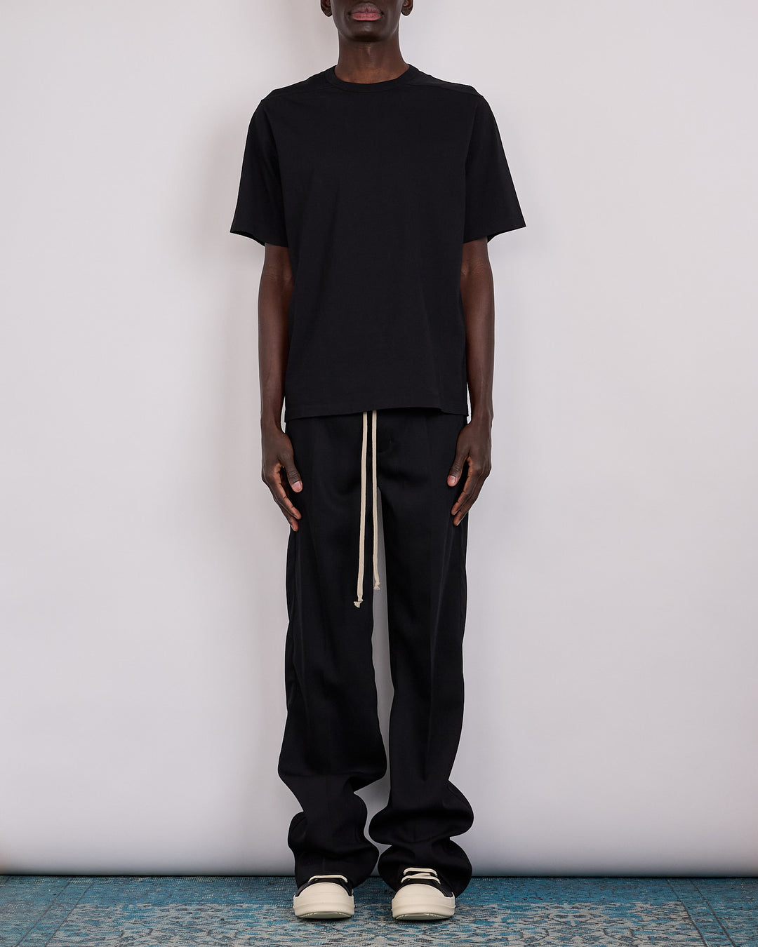 Rick Owens Drawstring Dietrich Pant Twisted Wool Black