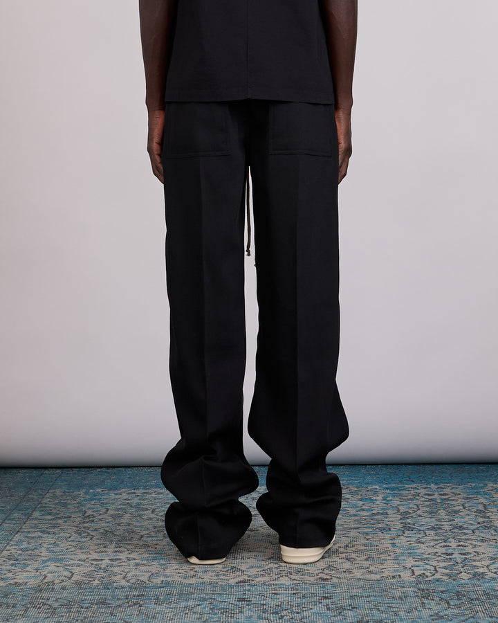 Rick Owens Drawstring Dietrich Pant Twisted Wool Black