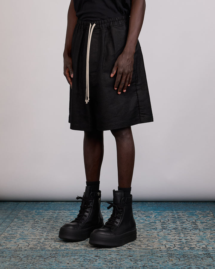Rick Owens Faun Short Ramie Moleskin Black