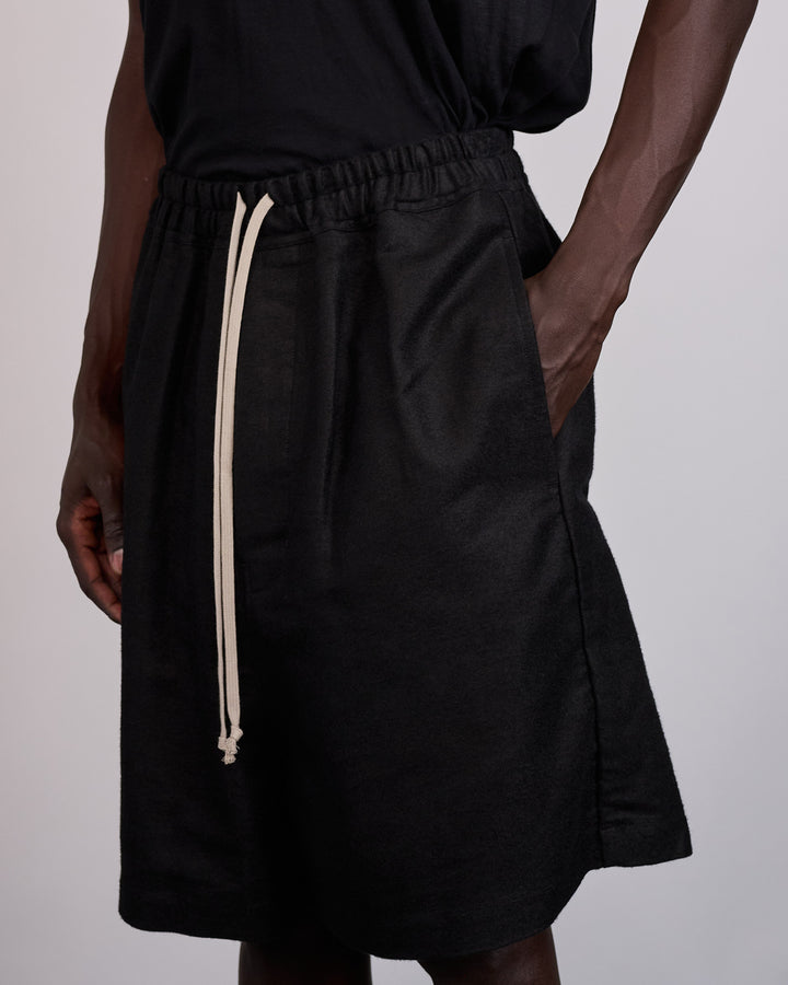 Rick Owens Faun Short Ramie Moleskin Black