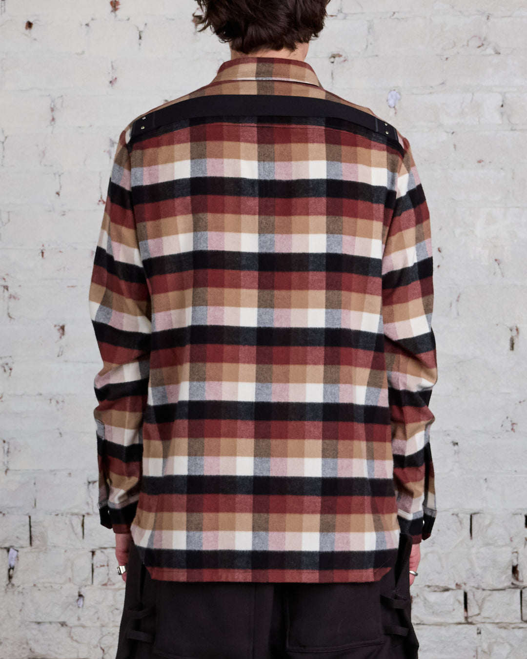 Rick Owens Fogpocket Outershirt Cotton Throat Plaid