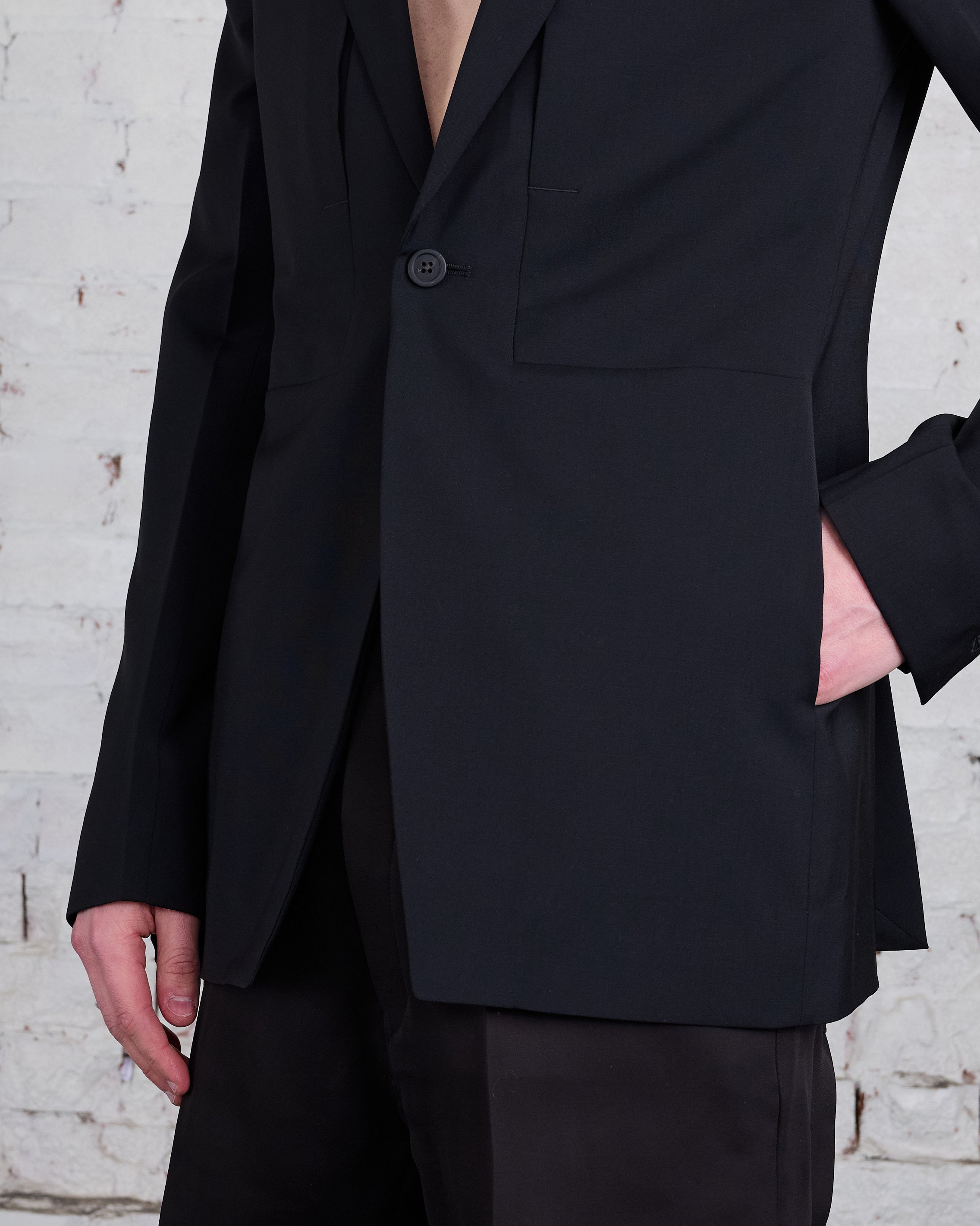 Rick Owens Fogpocket Soft Soft Blazer Light Wool Black