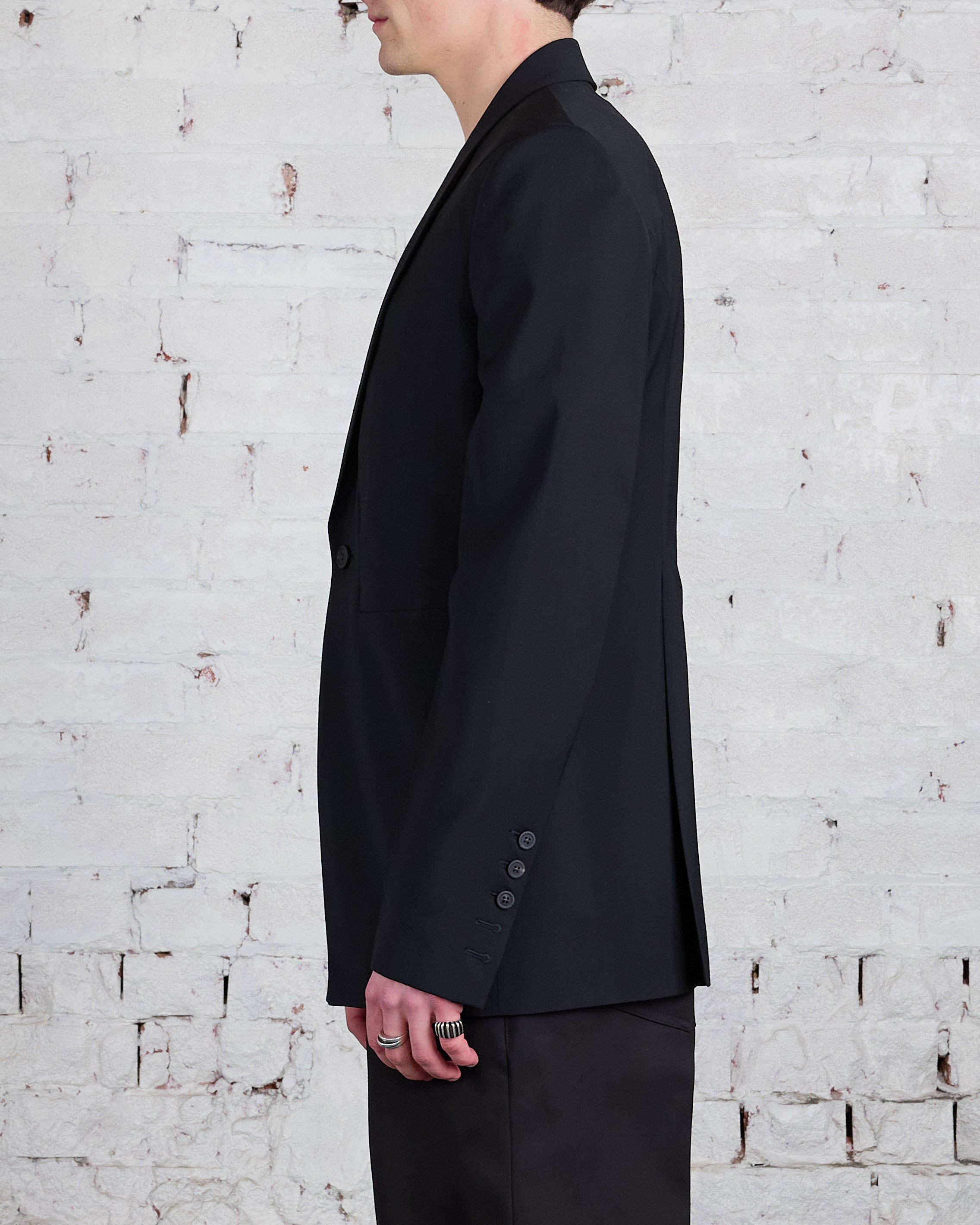 Rick Owens Fogpocket Soft Soft Blazer Light Wool Black