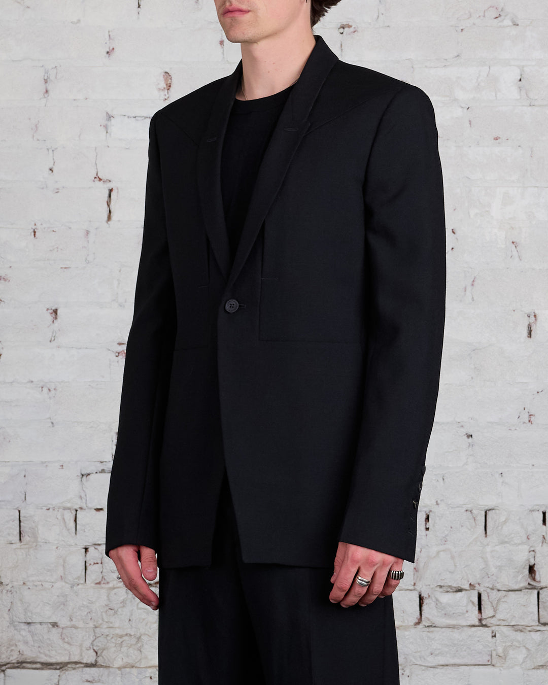 Rick Owens Fogpocket Soft Soft Blazer WGP Black