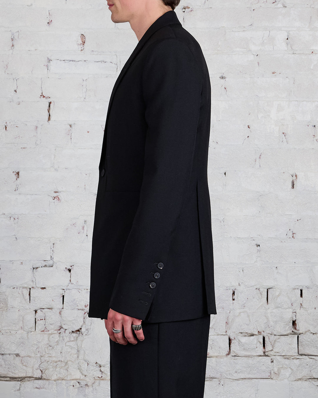 Rick Owens Fogpocket Soft Soft Blazer WGP Black