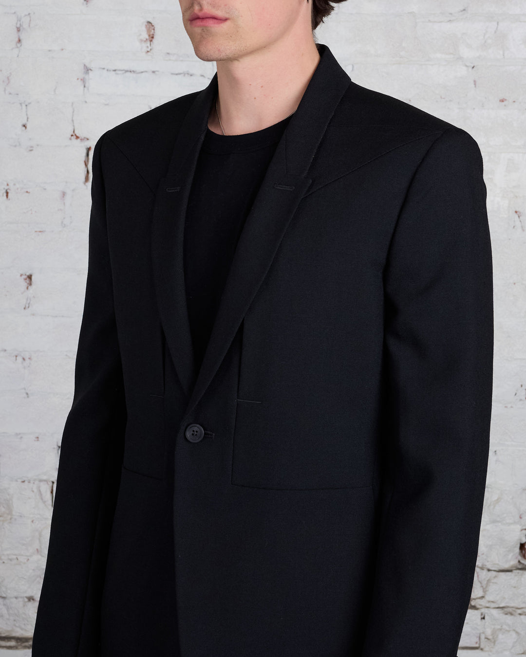 Rick Owens Fogpocket Soft Soft Blazer WGP Black