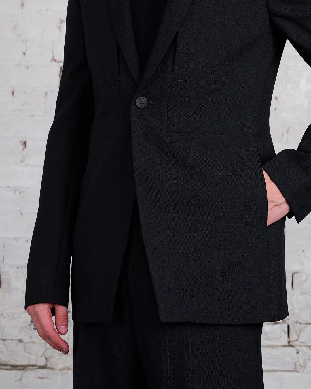 Rick Owens Fogpocket Soft Soft Blazer WGP Black