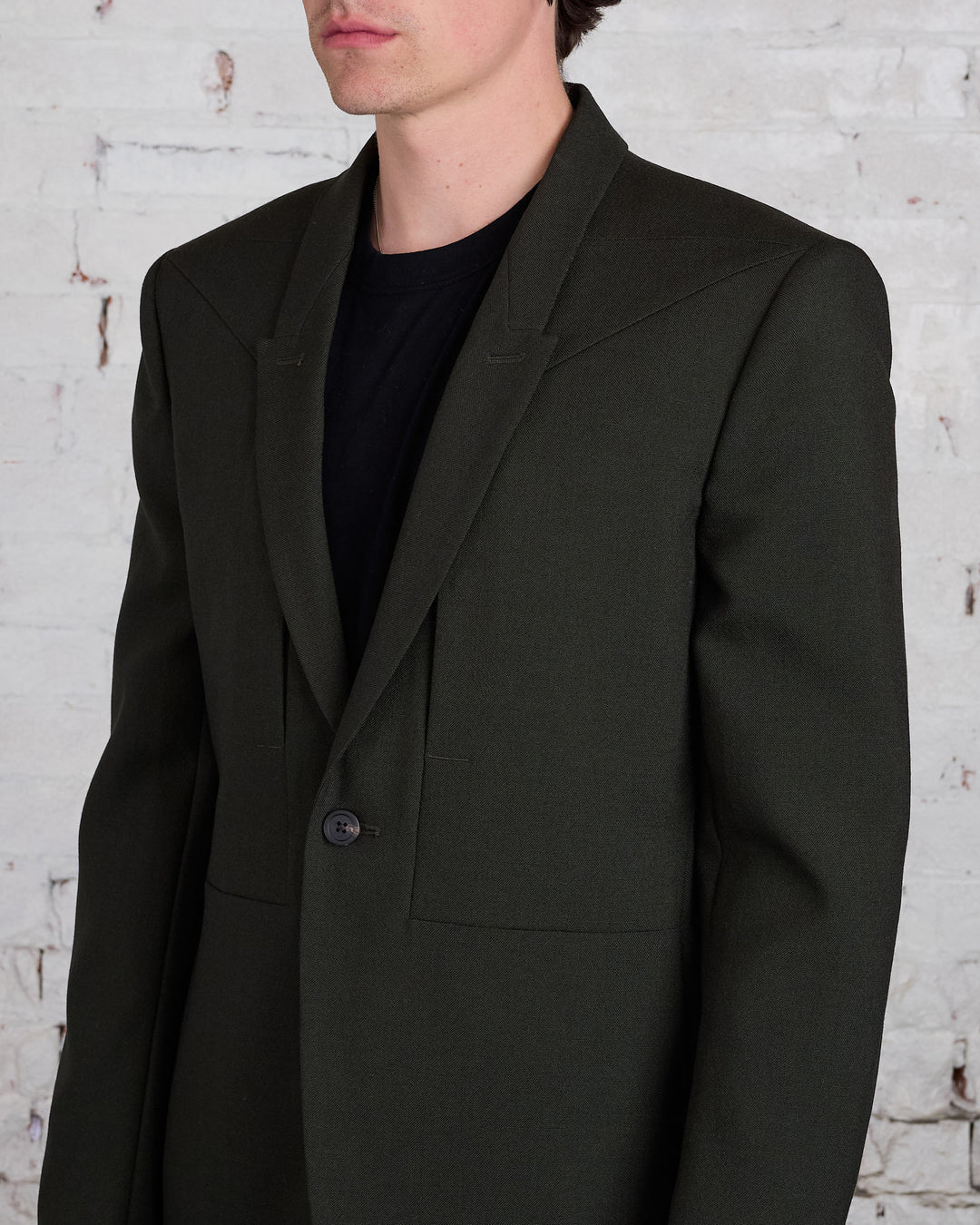 Rick Owens Fogpocket Soft Soft Blazer WGP Forest