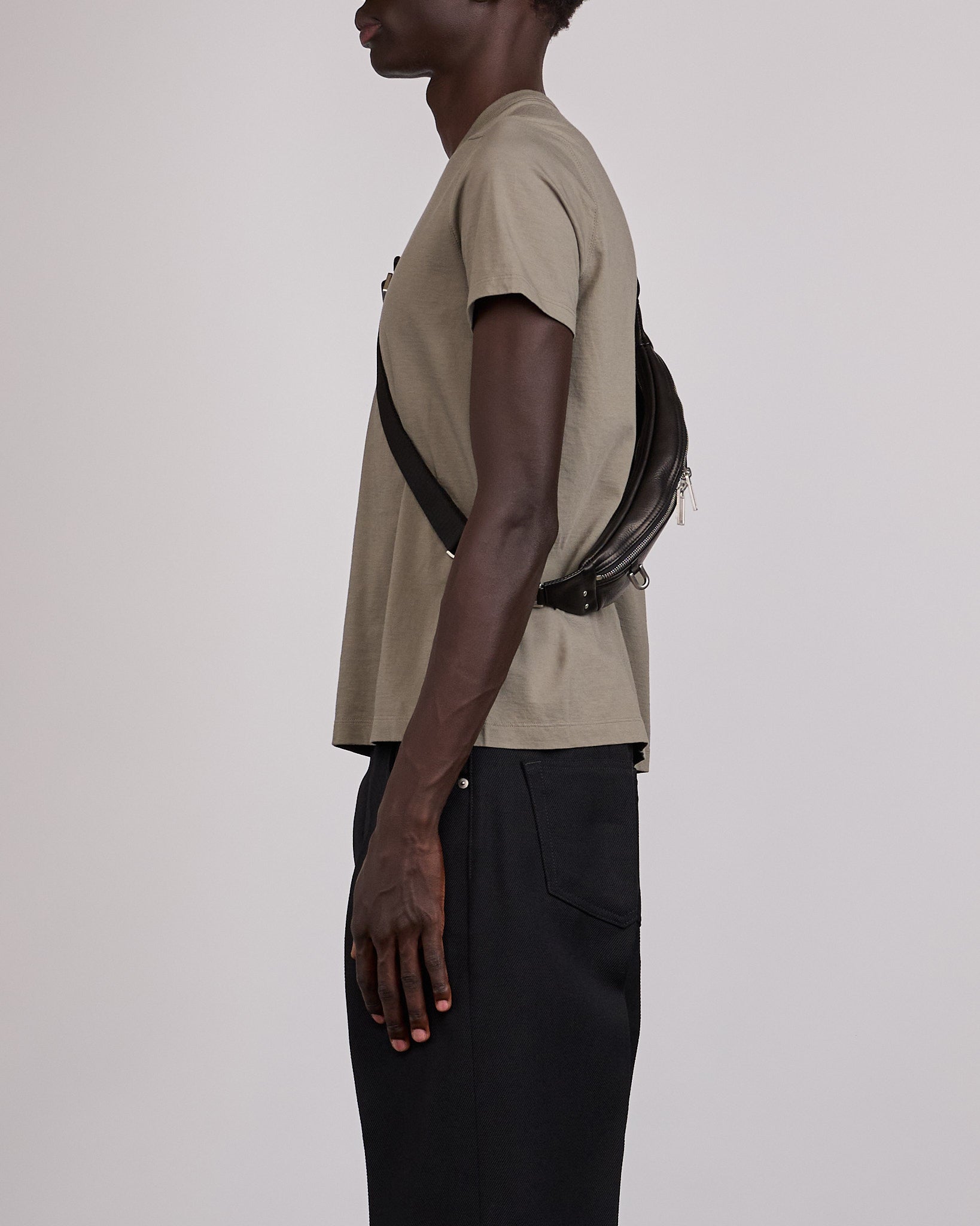 Rick Owens Geo Bumbag Grainy Leather Black – LESS 17